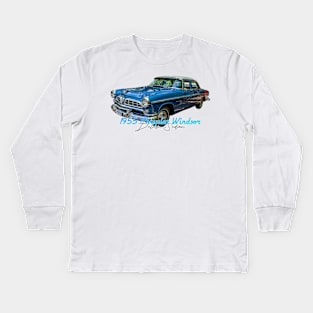 1955 Chrylser Windsor Deluxe Sedan Kids Long Sleeve T-Shirt